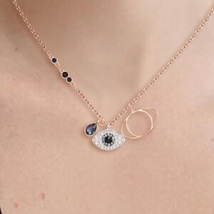 Swarovski Rose Gold Evil Eye Necklace